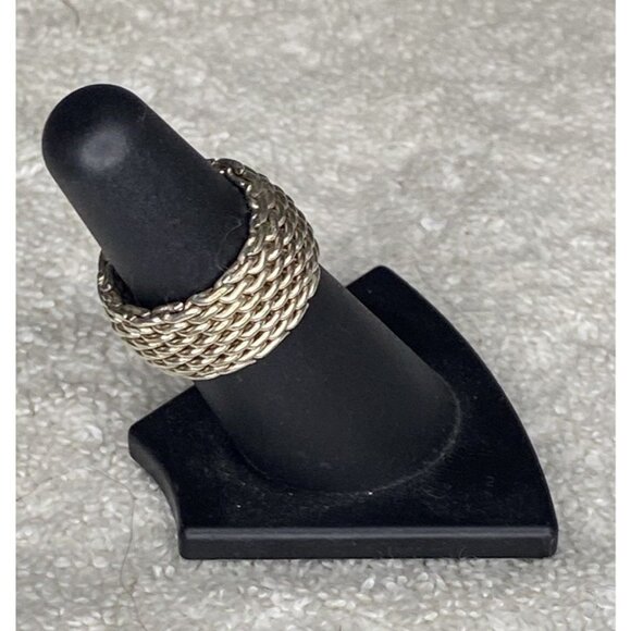 Tiffany&Co. Somerset Mesh Ring in Sterling Silver (sz 6) - Picture 4 of 6